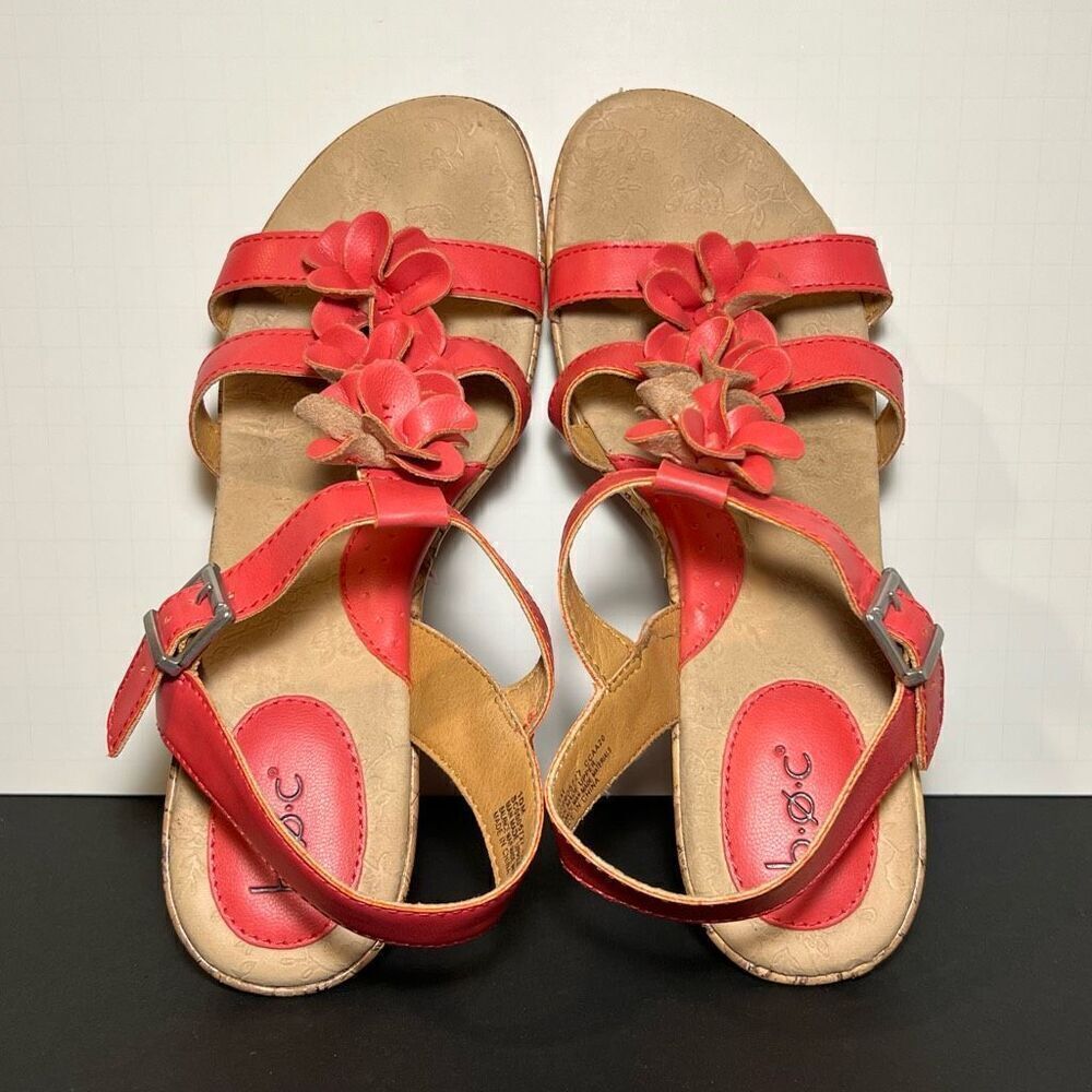 Womens B.O.C. Born Concept Evita Coral Pink Wedge Sandals / Size 10 Medium - Picture 7 of 8